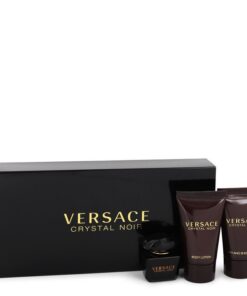 Crystal Noir by Versace - Gjafasett - .17 oz Mini EDT + .8 oz Shower Gel + .8 oz Body Lotion f. dömur