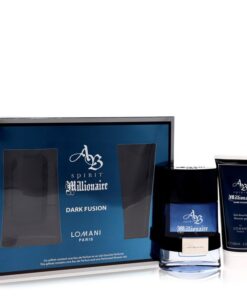 Spirit Millionaire Dark Fusion by Lomani - Gjafasett - 3.3 oz Eau De Parfum Spray + 3.3 oz Shower Gel f. herra