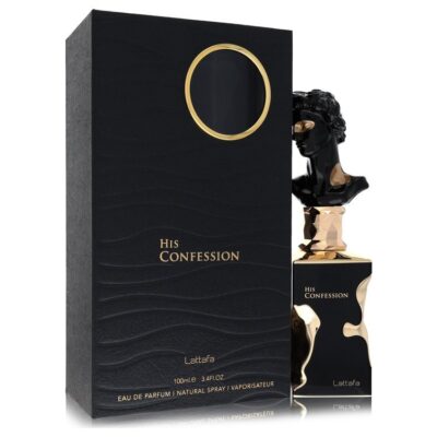 Lattafa His Confession by Lattafa - Eau De Parfum Spray 5 ml prufa f. herra + Svart ferðasprey
