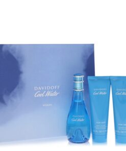 Cool Water by Davidoff - Gjafasett - 3.4 oz Eau De Toilette Spray + 2.5 oz Body Lotion + 2.5 oz Shower Gel f. dömur