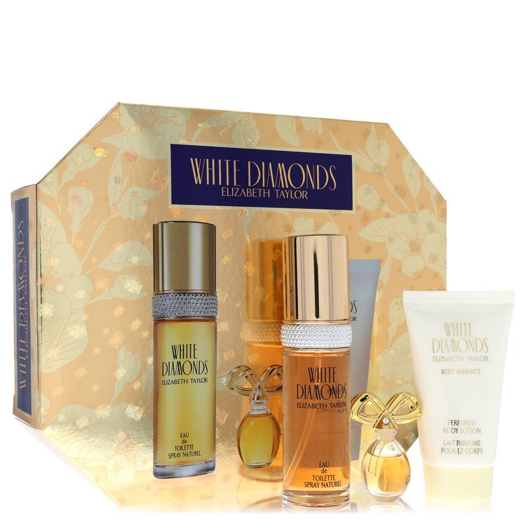 White Diamonds by Elizabeth Taylor - Gjafasett - 1 oz Eau De Toilette Spray + .12 oz Min EDP + 1.7 oz Body Lotion f. dömur