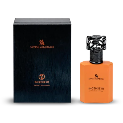 Incense 01 by Swiss Arabian - Eau De Parfum Spray 5 ml prufa f. herra + Svart ferðasprey