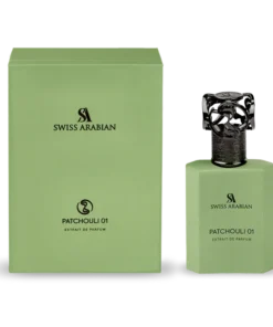 Patchouli 01 by Swiss Arabian - Extrait De Parfum Spray 5 ml prufa f. herra + Svart ferðasprey