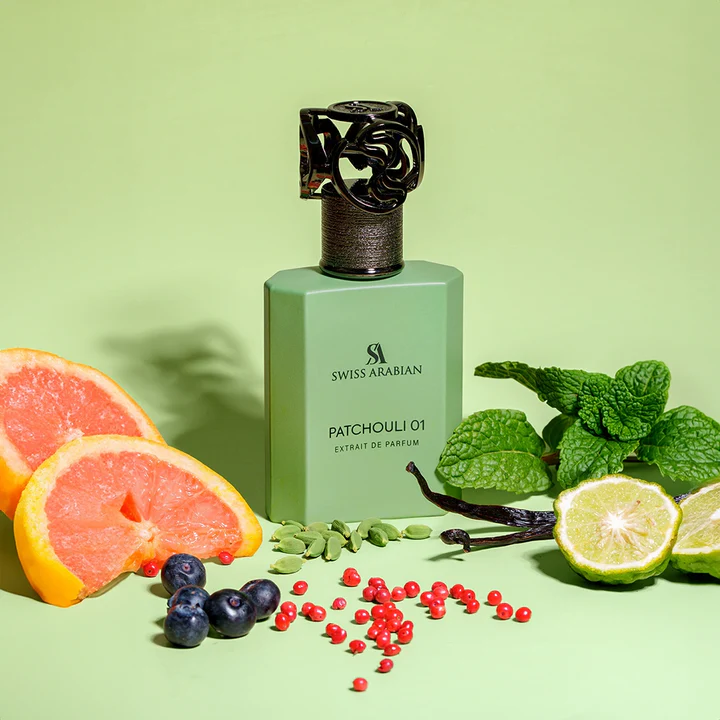 Patchouli 01 by Swiss Arabian - Extrait De Parfum Spray 5 ml prufa f. herra + Svart ferðasprey - Image 2